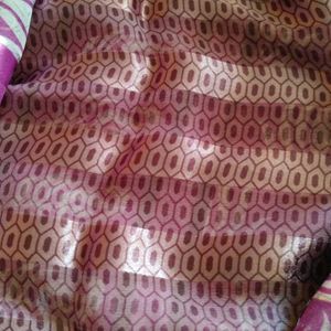 Crepe Lavender Colour Saree