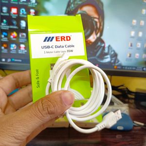 USB- C 35W Safe & Fast Data Cable 1m White Colour