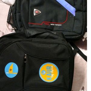 Combo Of 2 Black School/Laptop Bags