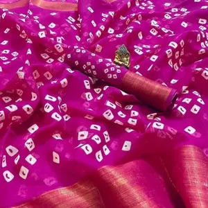 Bandhani Print Cotton Saree