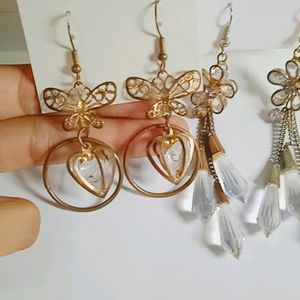 Cute Korean Earrings (Pack Of 2)