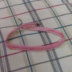 Pink Braided Choker