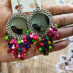 Multicolour Mirror Earrings