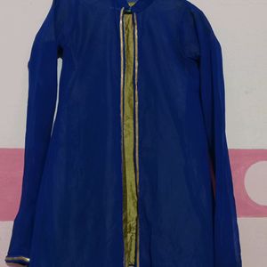 Blue Kurti With Shrug