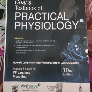 CL Ghai Practical Physiology Textbook 10th Edition