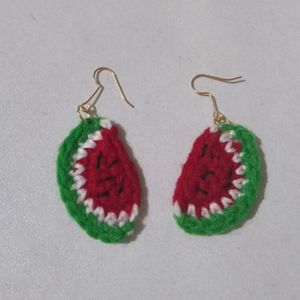 Crochet Watermelon Earings 🍉