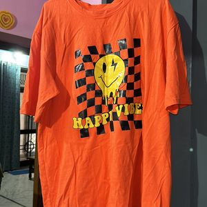 Orange Oversized Aesthetic T Shirt