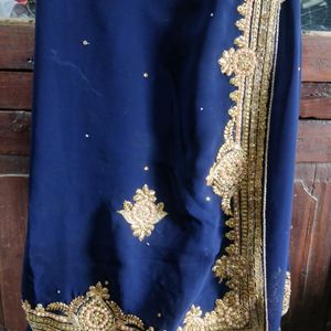 Blue Dimond Saree With Blouse