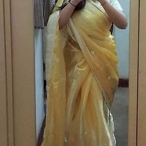 Golden Shinny Saree✨