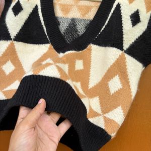 Korean Woolly Half Vest