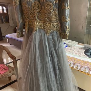 Grey Party Wear Gown