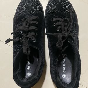 Velvet Finished Casual Shoes