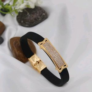 PREMIUM QUALITY ADJUSTABLE BLACK BAND CUM BRACELET