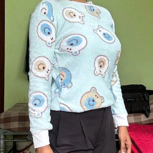 Baby Blue Korean Sweater