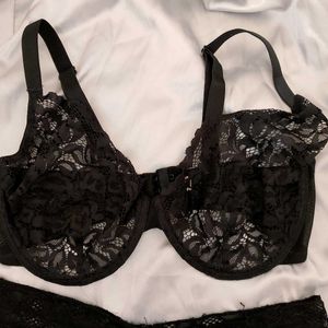 Black Net Lingerie Set.