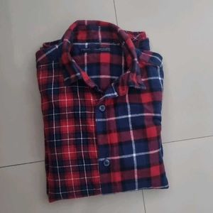 Checkered Red & Nevy Blue Shirt