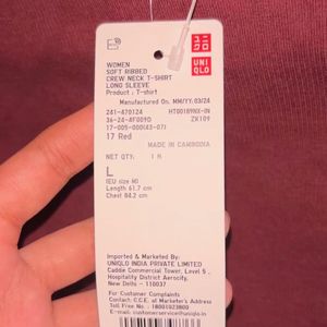 Miniso Maroon Full Sleeve Fitted Top