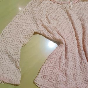 Trendy Nude Lace Top