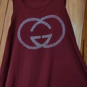 Casual Women's Maroon Coloured Top