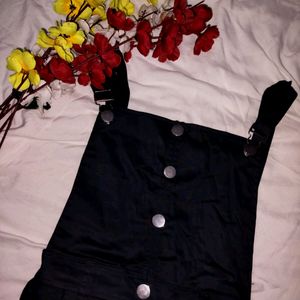 Black Dungaree Dress