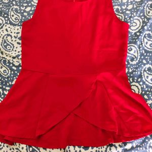 Red Peplum CropTop