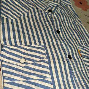 White & Blue Lining Formal Shirt…..🤍💙