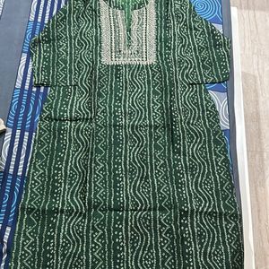 Green Party Wear Kurta