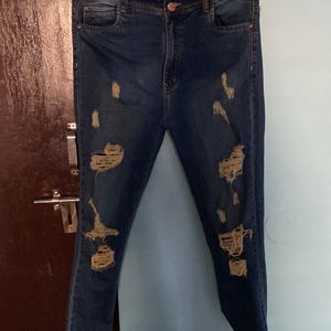 Zara Rip High Waist Jeans