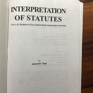 Interpretation Of Statutes