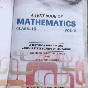 KC Sinha 12Th Mathematics Book