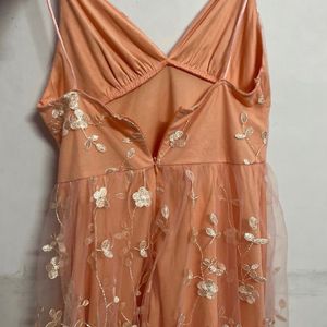 Dreamy Peach Mesh dress