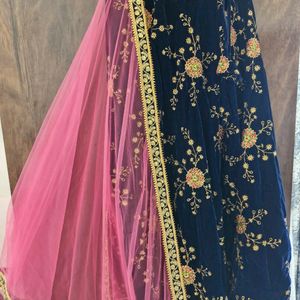 Beautiful Velvet Lehenga  For Women