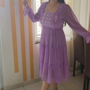 Lavender Colour Dress