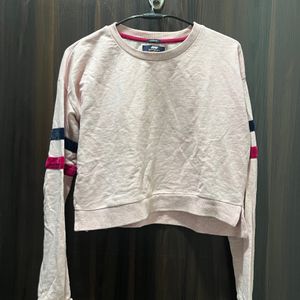 Cute Baby Pink Crop Sweatshirt