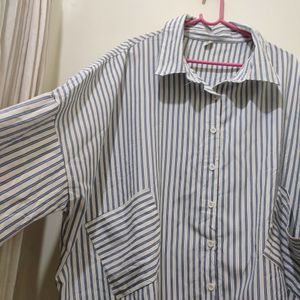 Striped Oversized Shirt Bust Till 62