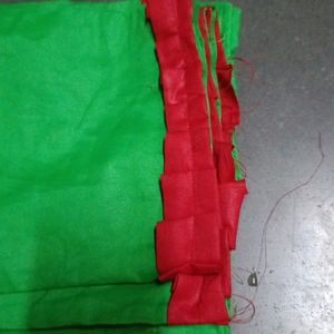 Red Green Kurta Set