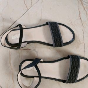 Black Flat Sandals