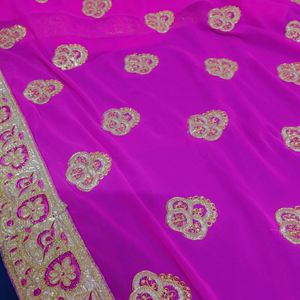 Golden Embroidery Saree