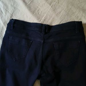 Women's Navy Blue Denim Jeans