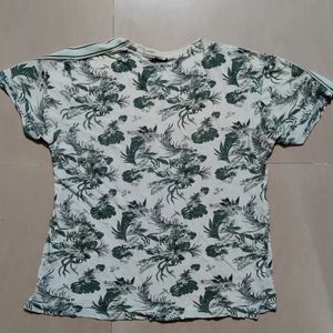 Dnmx Floral With Shoulder Tapes Tshirt