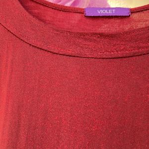 Red Rustic Boxy Top