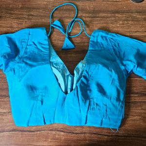 Cyan Bangalore Silk Padded Blouse