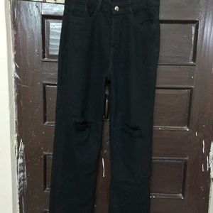 Black High Waist Flared Jeans