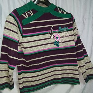 Boys Woolen Sweater In Multi Colour