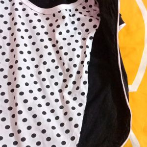 A Black And White Colour T-shirt for girls