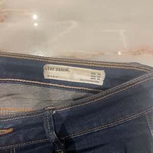 Zara Blue Mid Waist Denim Jeans