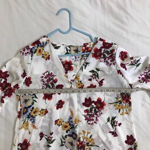 Satin Floral Top Bust 36-38