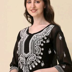 Black Chikankari Kurta🖤