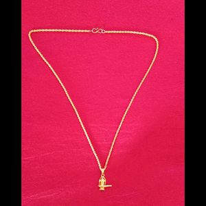 Shivling Gold Plated Pendant With Chain