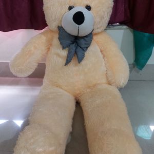 Soft Fur 3 Ft Teddy with Bow And A Heart Shaped